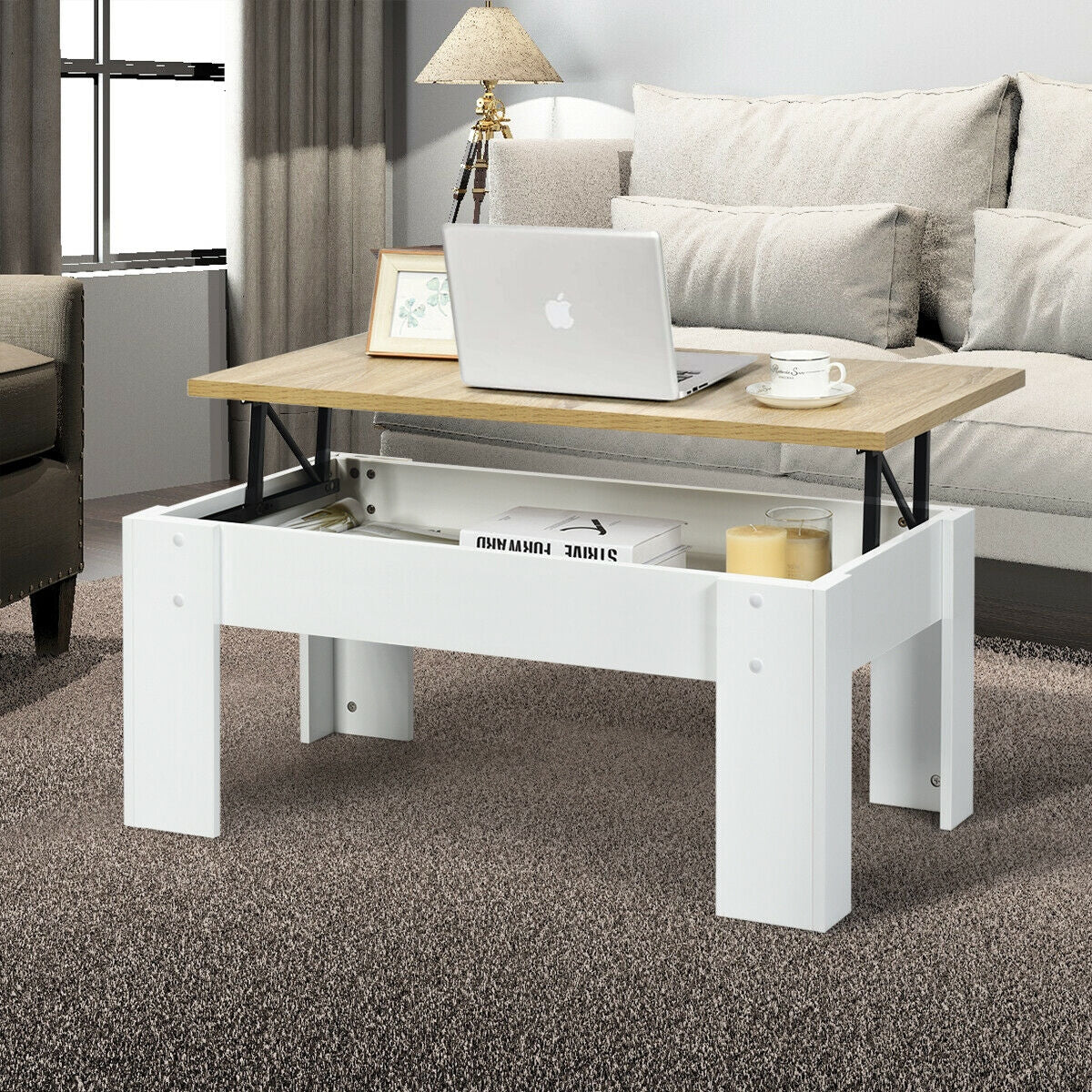 Lift Top Coffee Pop-UP Cocktail Table