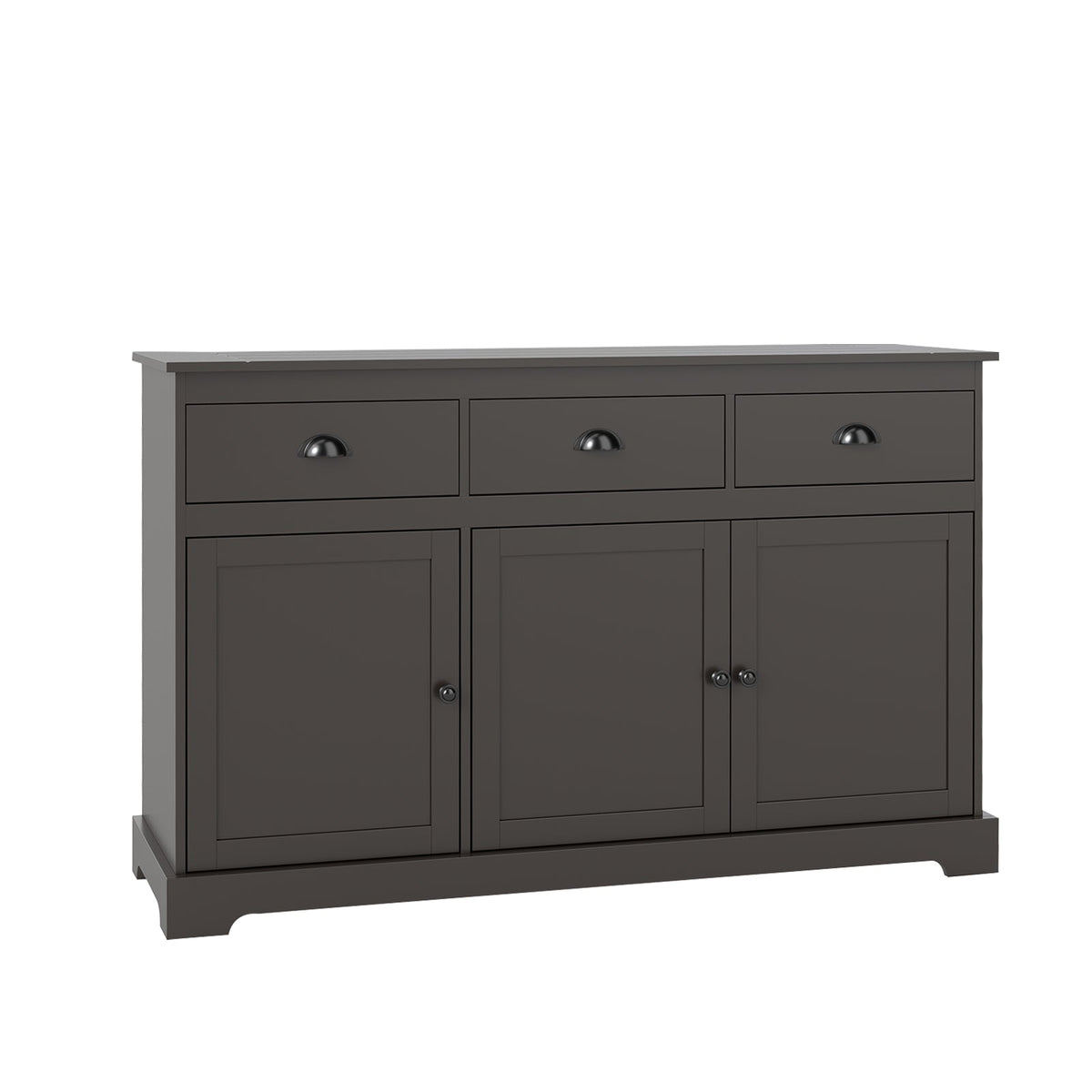 3 Drawers Sideboard Buffet Storage with Adjustable Shelves