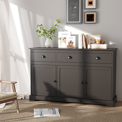 3 Drawers Sideboard Buffet Storage with Adjustable Shelves