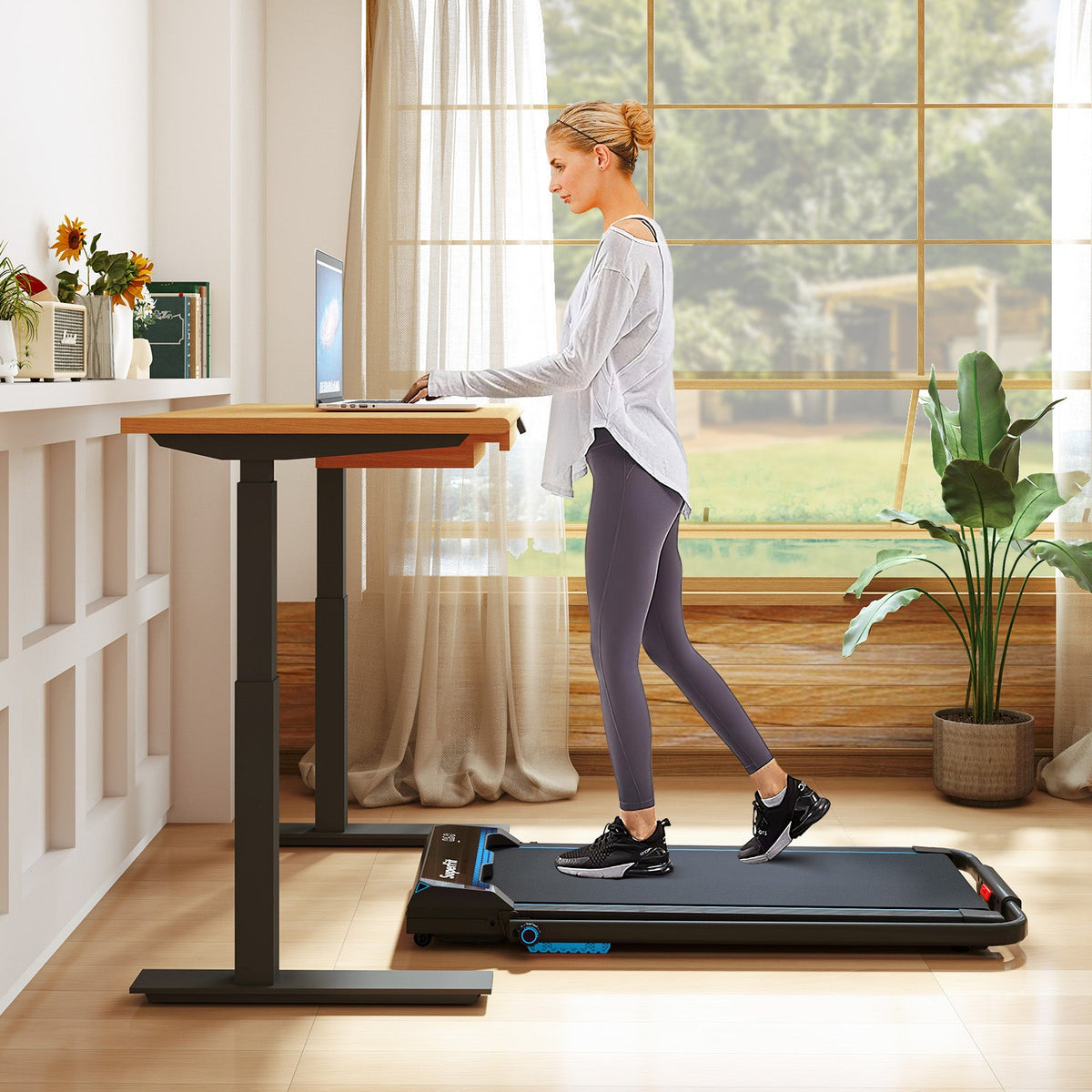 3 in 1 Folding Treadmill with Remote Control and LED Display