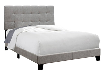 Transitional Upholstered Bed Frame with Tufted Fabric - Multiple Colors