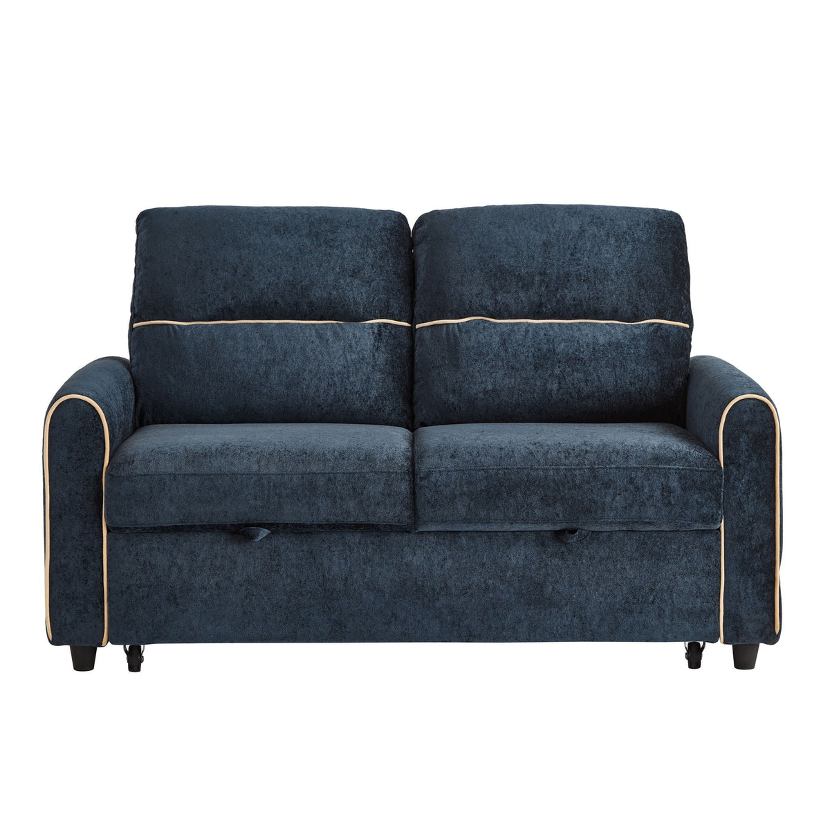 Pull Out Sofa Bed with Adjustable Backrest and USB Ports - Dark Gray, Black or Blue