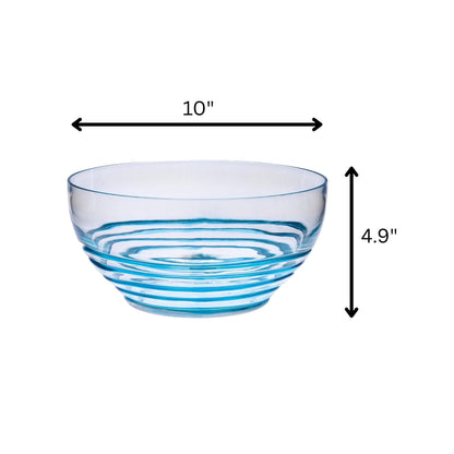 Swirl Acrylic Serving Bowls with Unbreakable Design - Light Blue or White