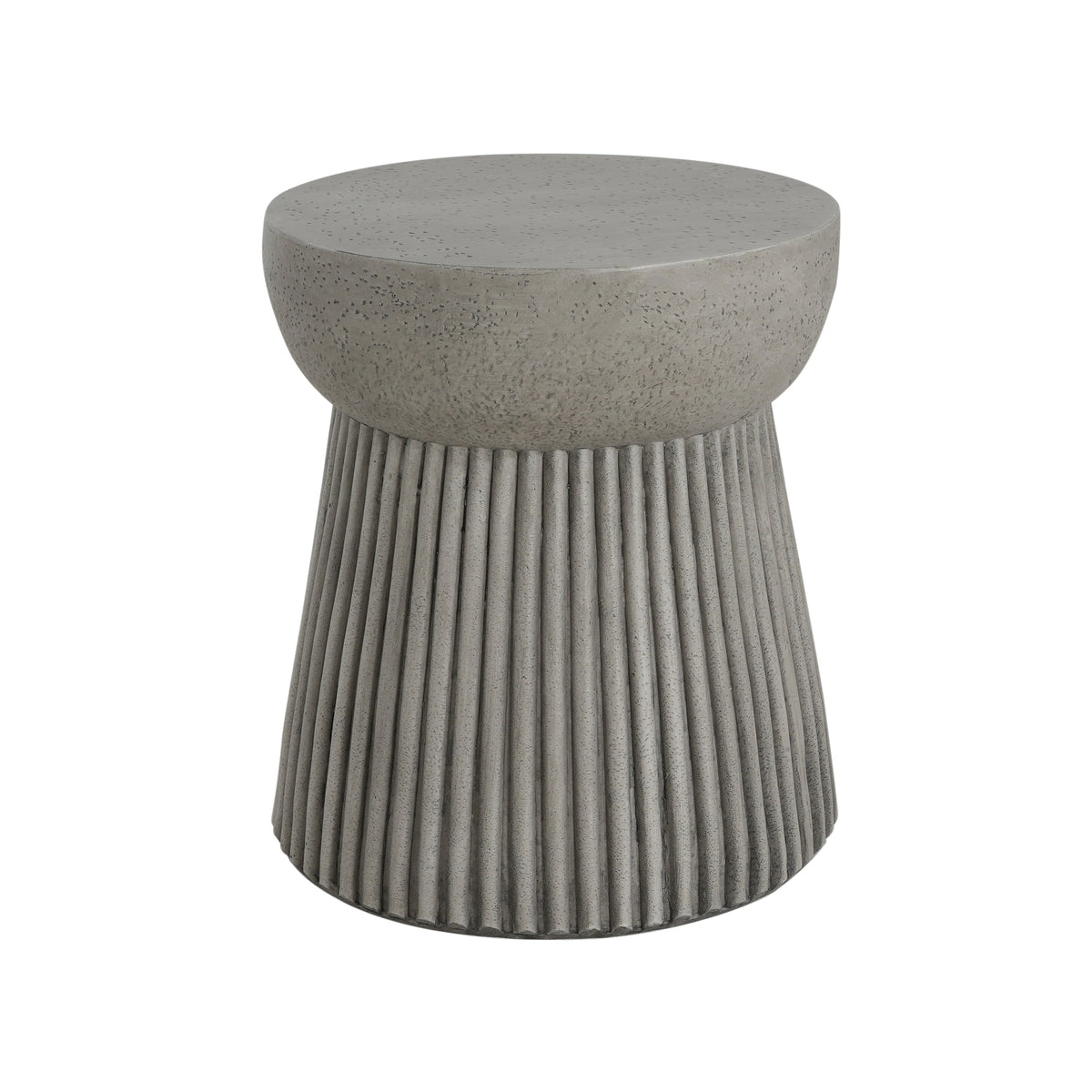 Outdoor Lightweight Concrete Side Table with Hourglass Design