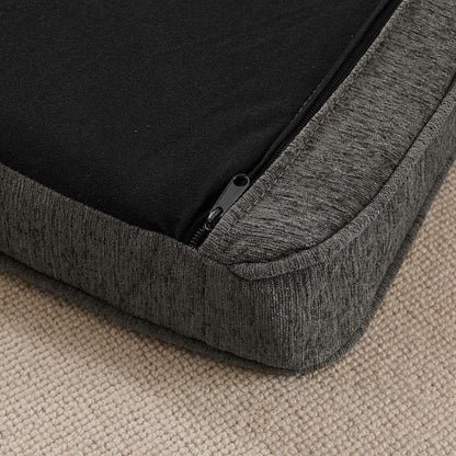 Modern Elevated Rectangular Pet Bed with Linen Upholstery - Choice of Color