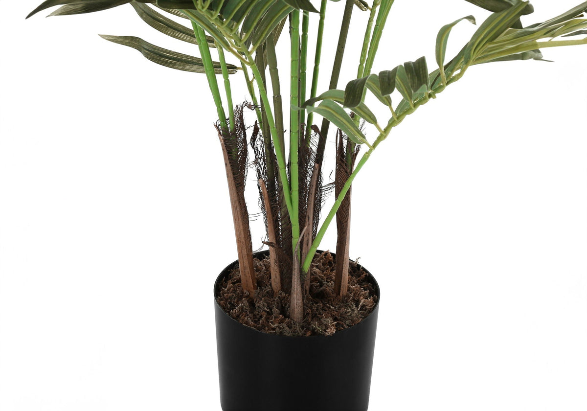 47" Tall Artificial Areca Palm Tree with Real-Touch Leaves - Dark Green