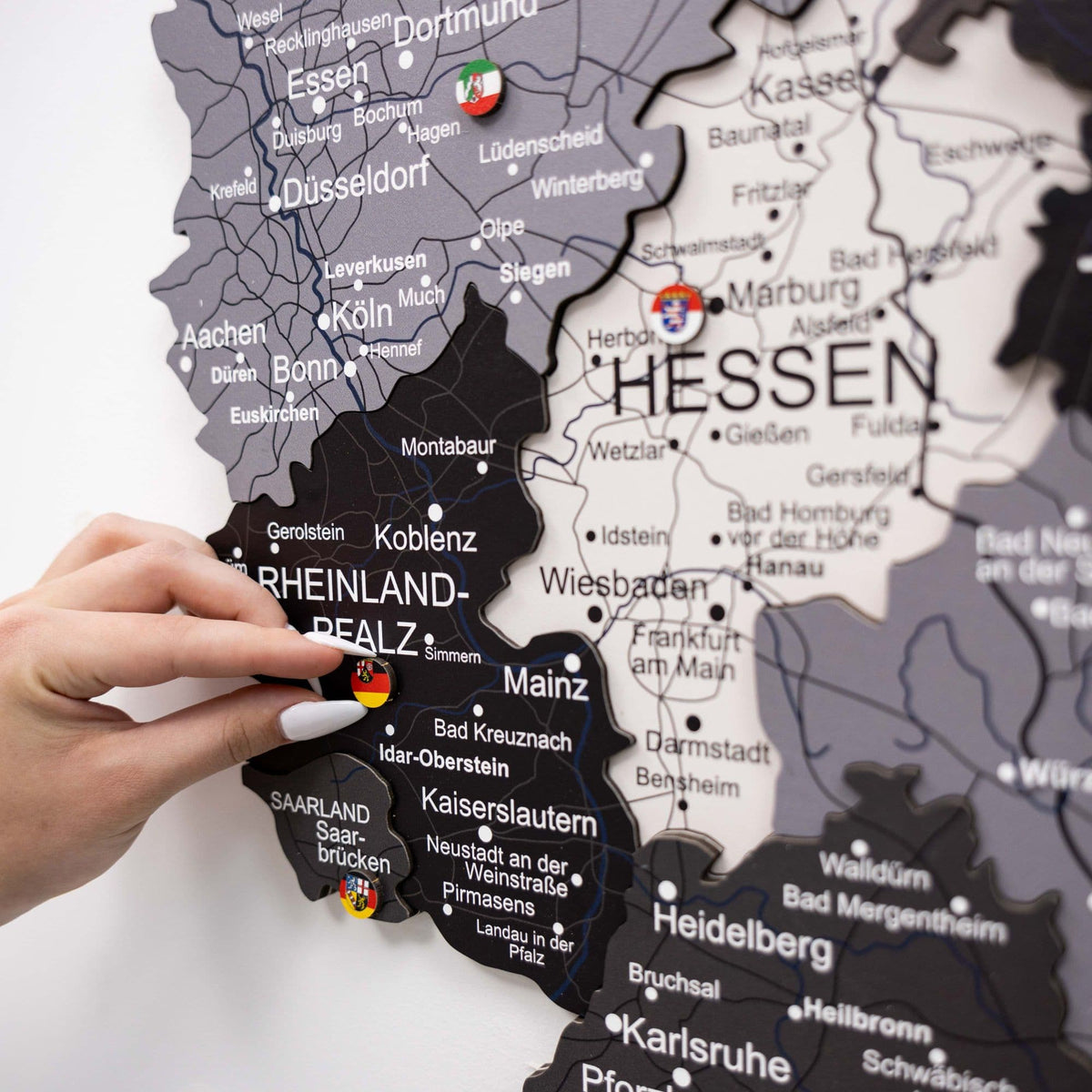 3D Germany Wooden Map Nordik
