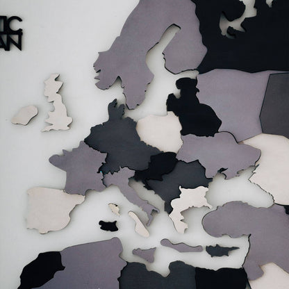 3D Wooden World Map Nordik