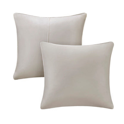 Embroidered 8 Piece Comforter Set with Hypoallergenic Fill - Neutral King