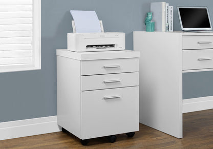 Rolling Mobile File Cabinet with Storage Drawers and Printer Stand - Wood