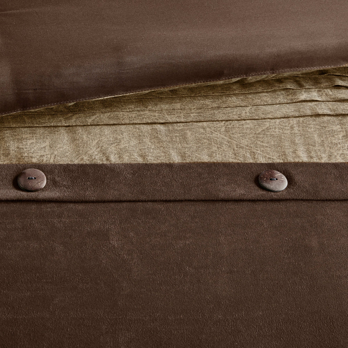 Brown Faux Suede 7 Piece Comforter Set with Decorative Pillows - King