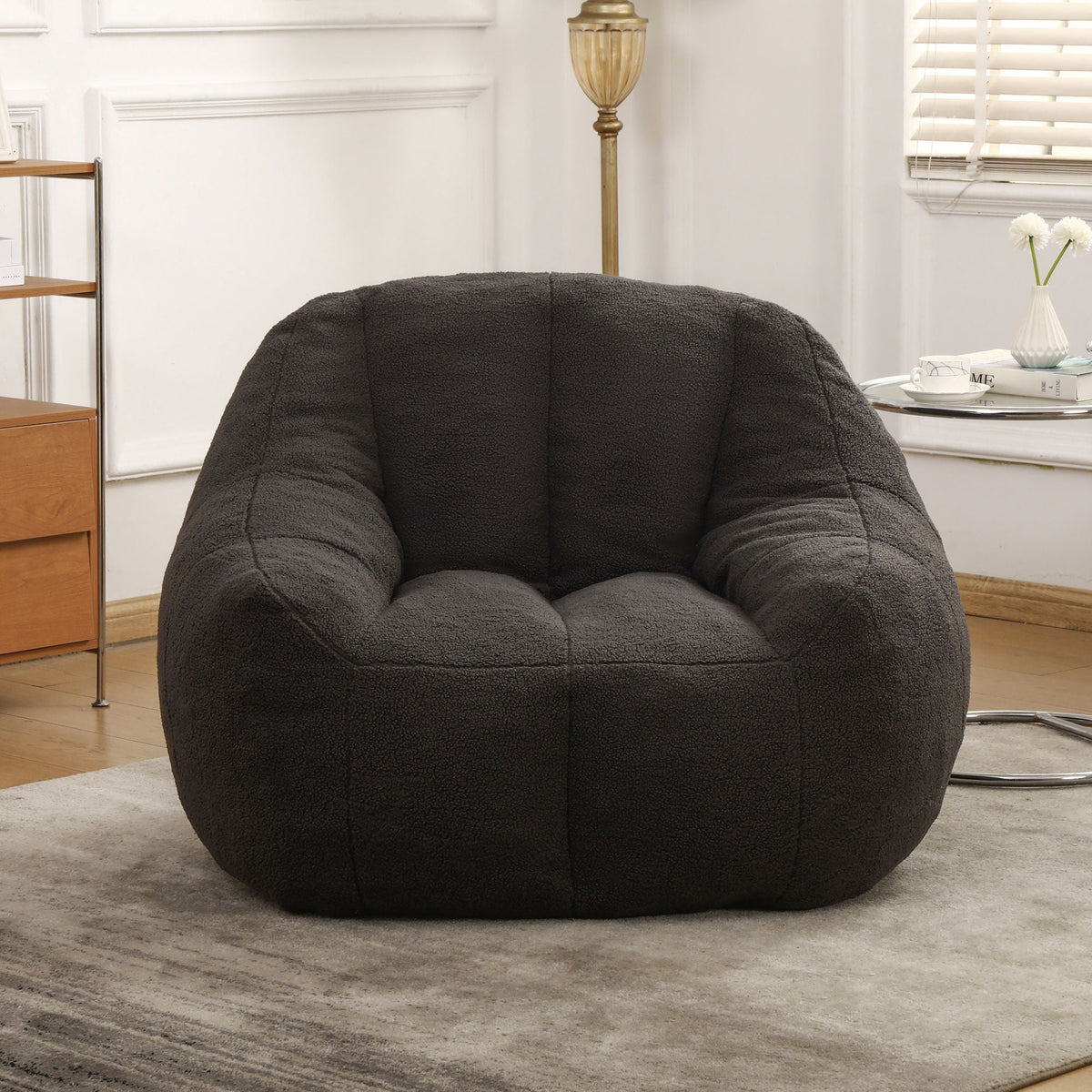 Comfy Bean Bag Chair with Memory Foam Filler - Tufted Soft
