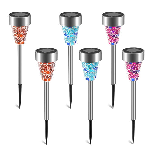 6-Pack Solar Garden Lights – Outdoor Pathway with 8-Hour Runtime