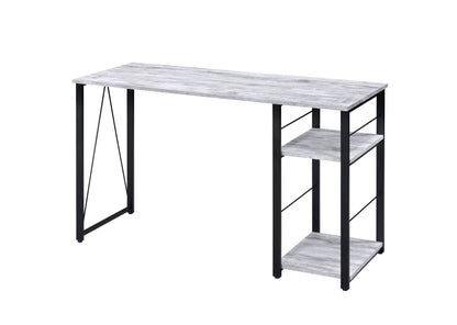 Vadna Writing Desk with Functional Shelving - Black, White, or Dark Brown
