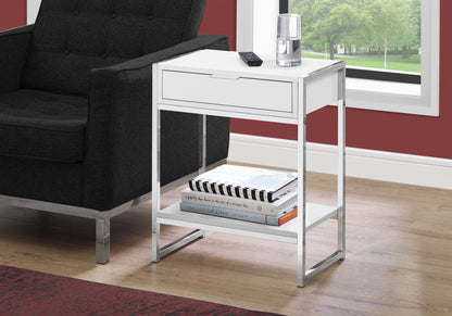 Accent Side Table with Storage Drawer and Spacious Tabletop - Multiple Colors