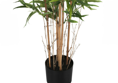 50" Tall Artificial Bamboo Tree with 640 Leaves - Black Pot