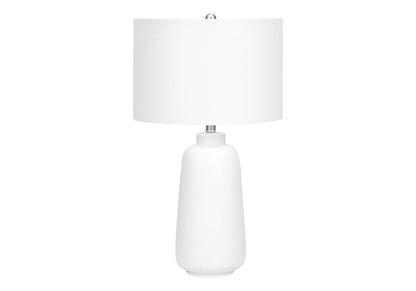 Modern Ceramic Table Lamp with Ivory Shade - Cream