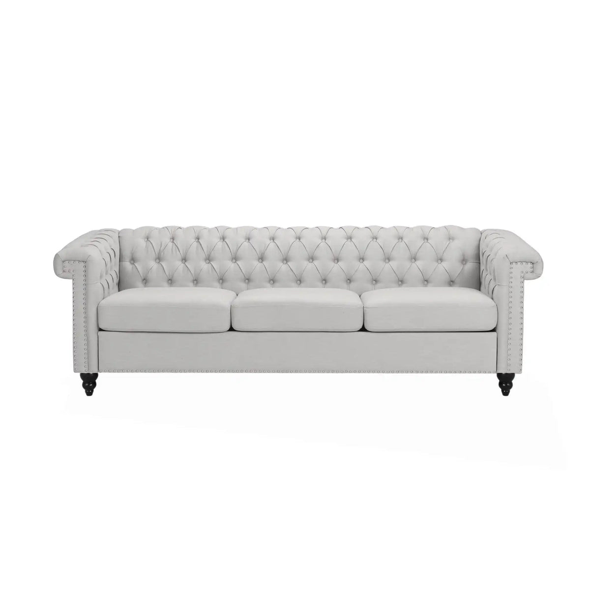 Chesterfield Style 3 Seater Sofa with Deep Button Tufting - Multiple Colors
