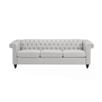 Chesterfield Style 3 Seater Sofa with Deep Button Tufting - Multiple Colors