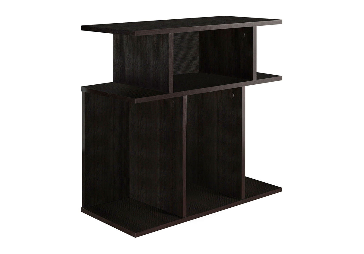 Contemporary Wood Accent Table with 6 Shelves - Multiple Colors