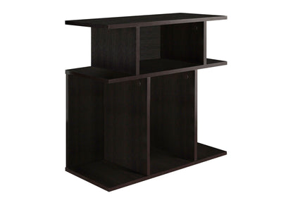 Contemporary Wood Accent Table with 6 Shelves - Multiple Colors