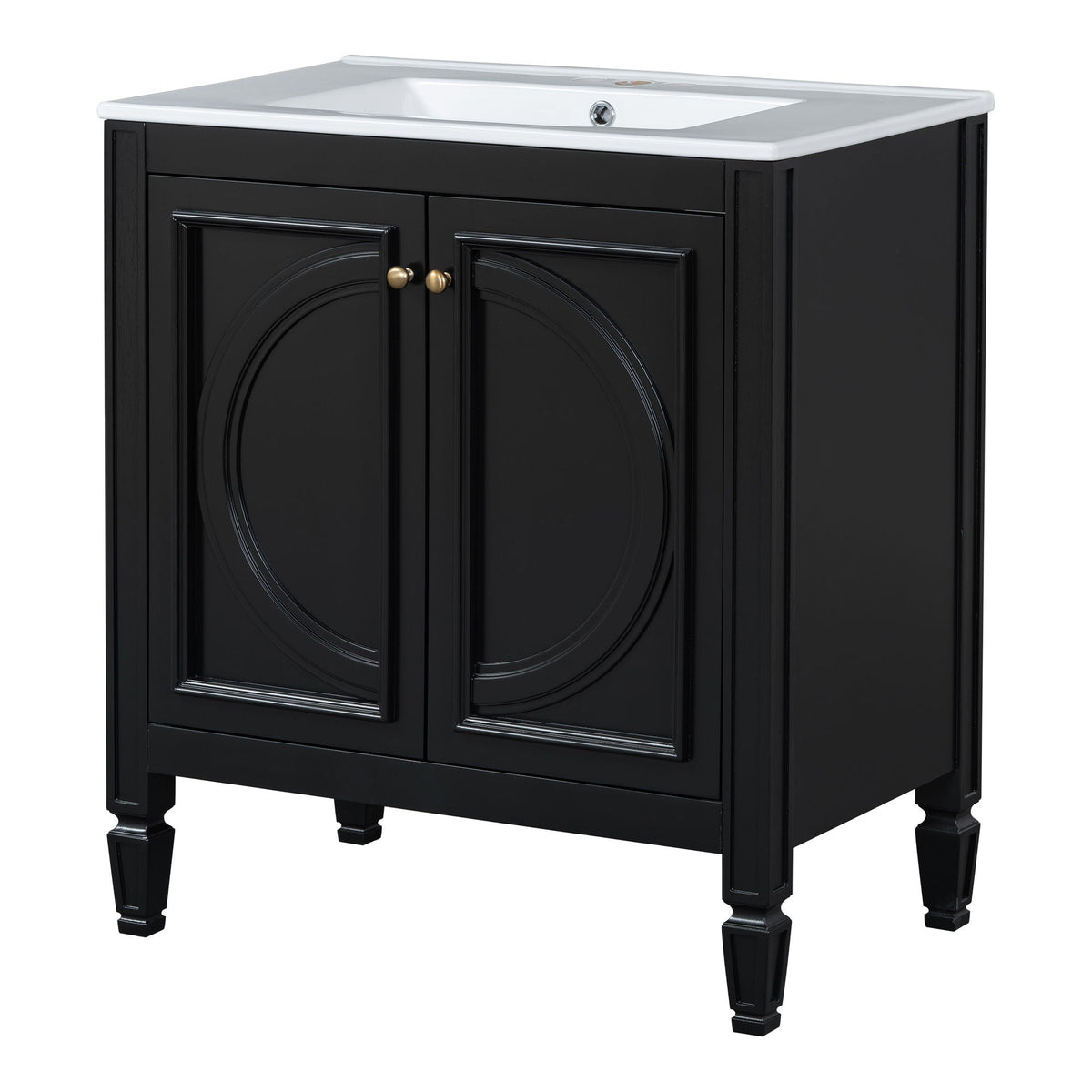 Bathroom Vanity With Sink With 2 Doors And Adjustable Shelf
