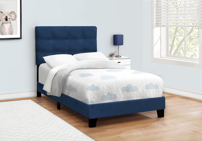 Transitional Upholstered Bed Frame with Tufted Fabric - Multiple Colors