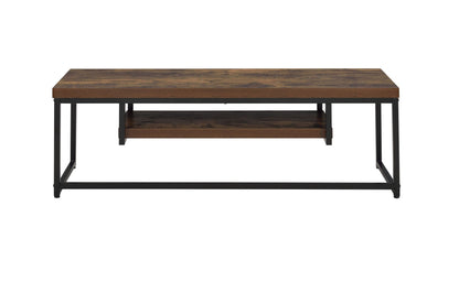 Compact TV Stand with Open Media Shelf - Light Brown or Dark Brown