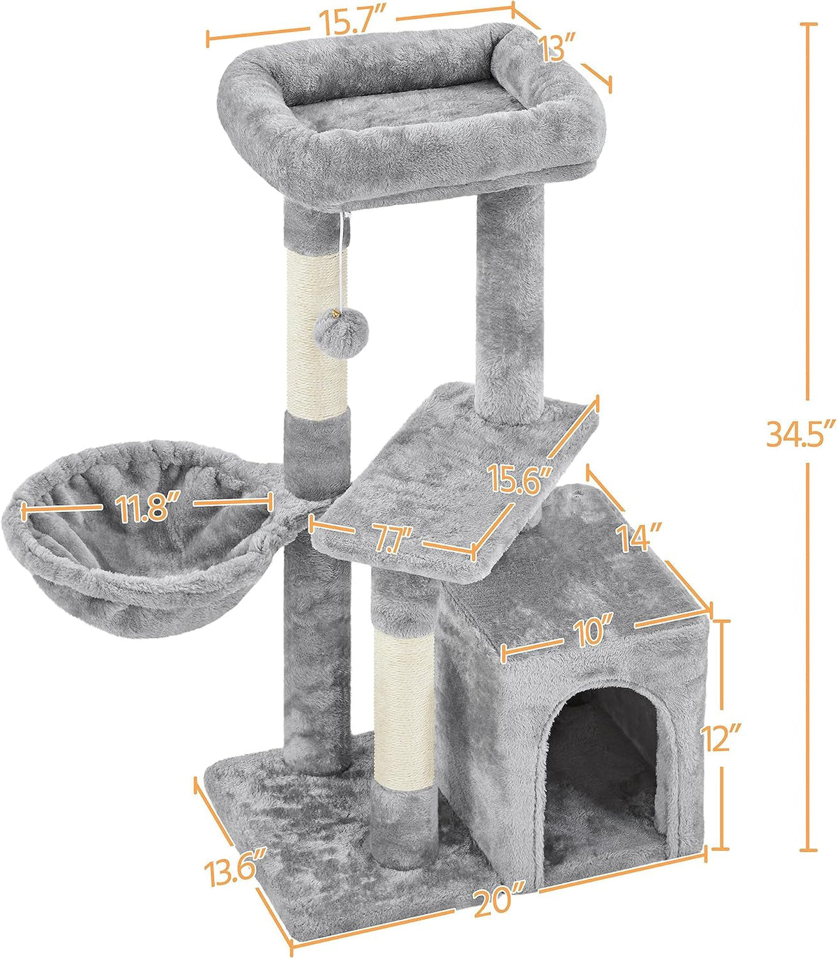 Cat Tower Plush Cover with Condo