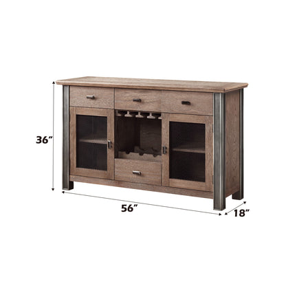 Nathaniel Maple Server with Ample Storage - Light Brown