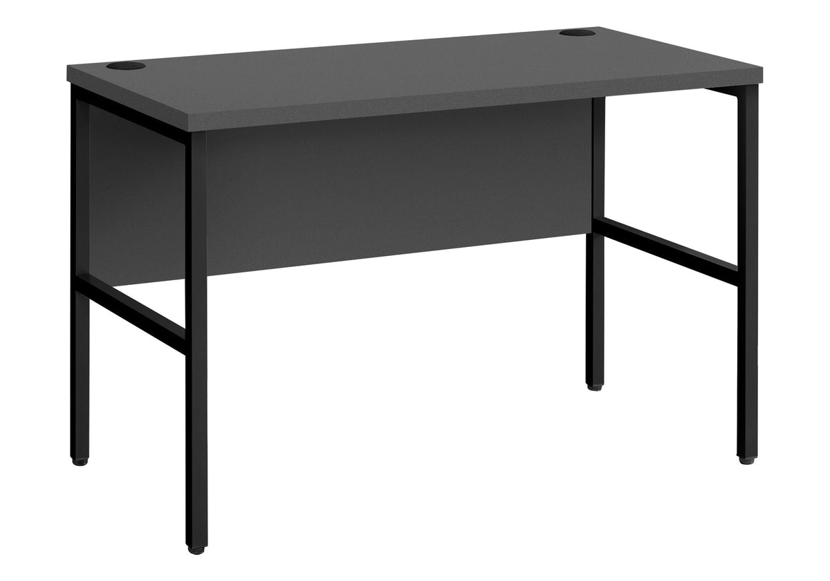 Contemporary Computer Desk with Cable Management - Dark Gray or White
