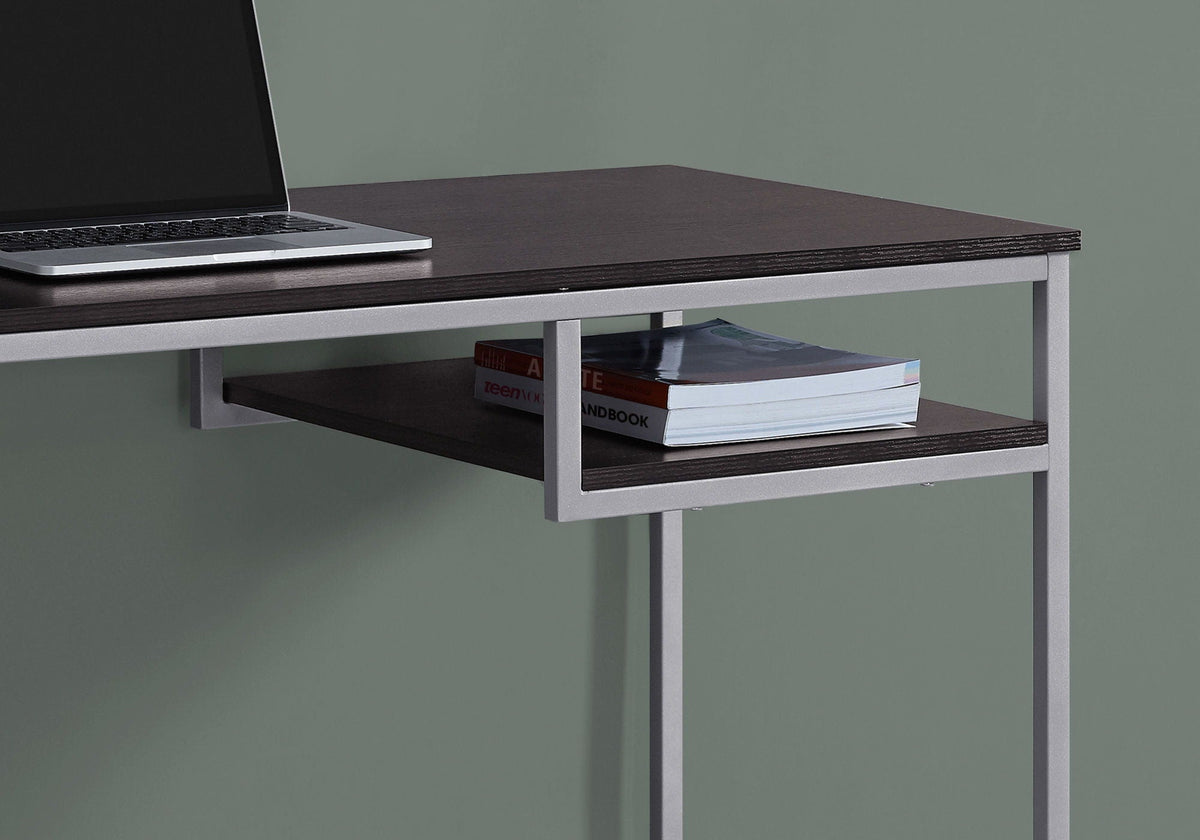 Compact Modern Computer Desk with Open Storage - Multiple Colors