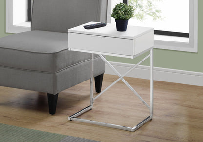 Accent Side Table with Storage Drawer - Contemporary Design