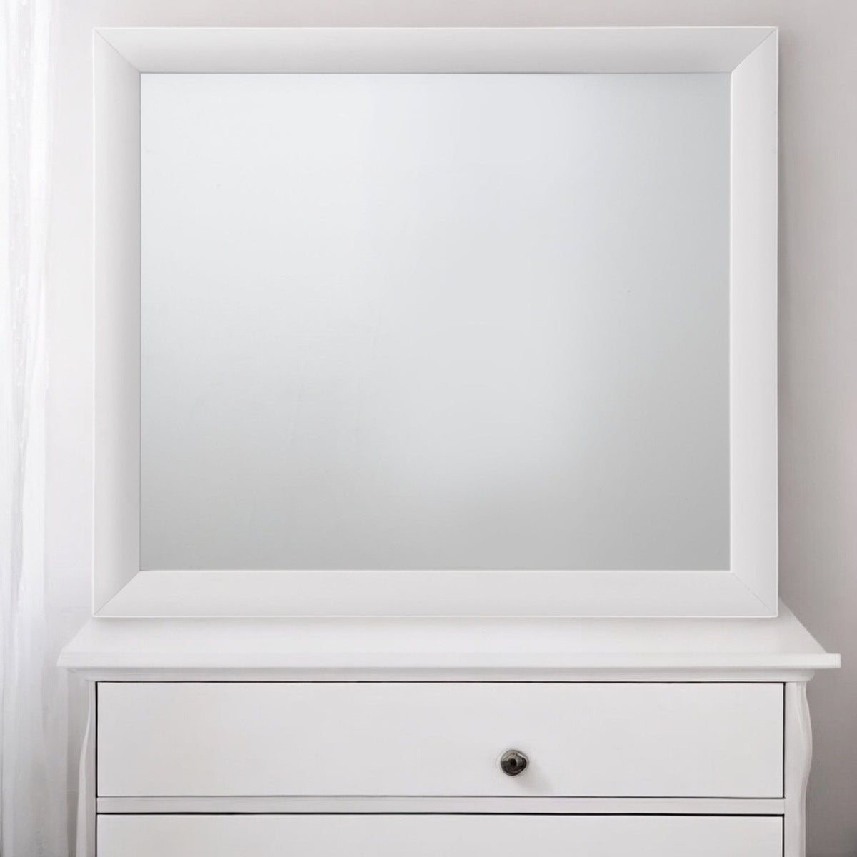 Contemporary Design Mirror with Modern Frame - Black, White, Dark Brown, Dark Gray