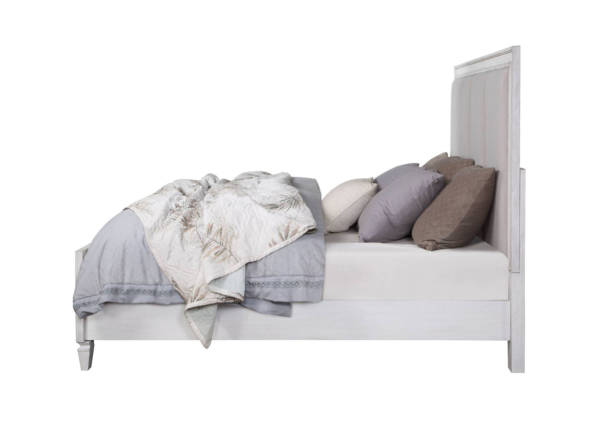 Katia Upholstered Bed with Plush Headboard - Gray