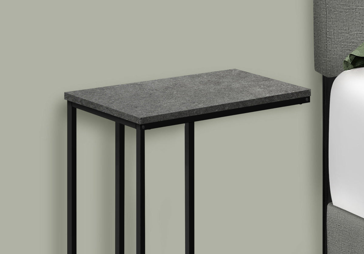 C-Shaped Metal Accent Table with Space-Saving Functionality - Multiple Colors