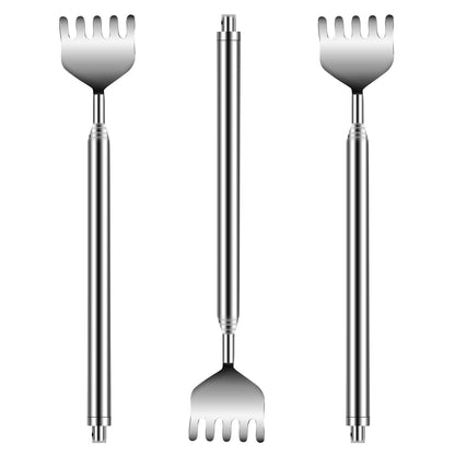 3pcs 20" Telescopic Back Scratcher Stainless Steel Extendable Bear Eagle Claw Massager