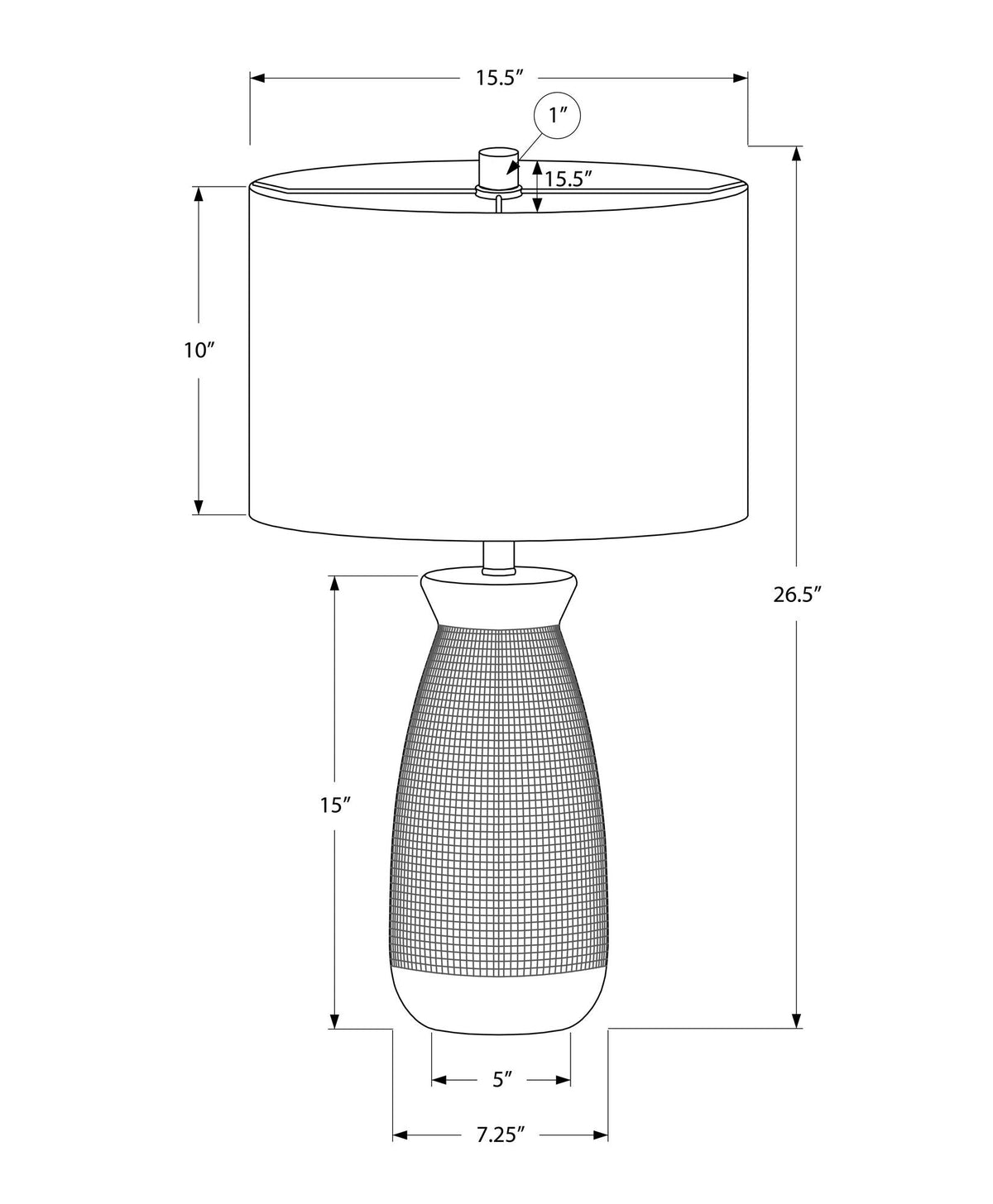 Contemporary Ceramic Table Lamp with Adjustable Lighting - Gray
