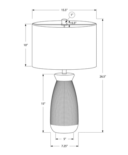 Contemporary Ceramic Table Lamp with Adjustable Lighting - Gray