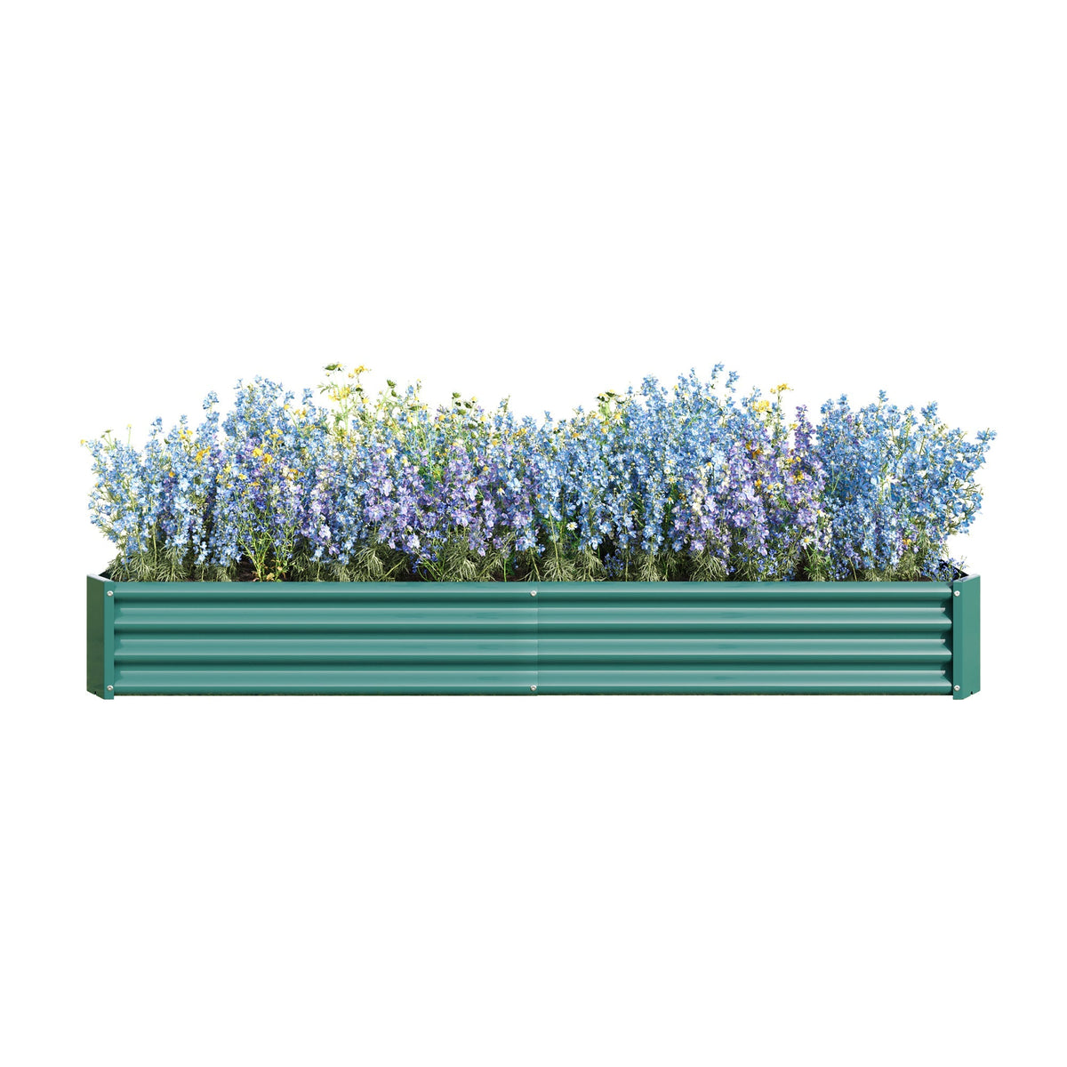Metal Raised Garden Bed Kit with Anti-Rust Coating - Silver