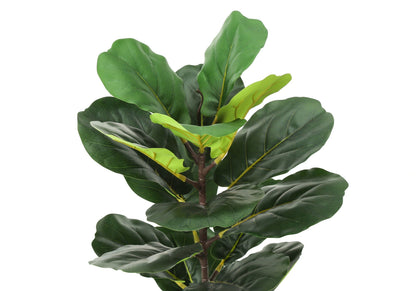 28" Tall Artificial Fiddle Tree Plant with Real Touch Leaves - Green