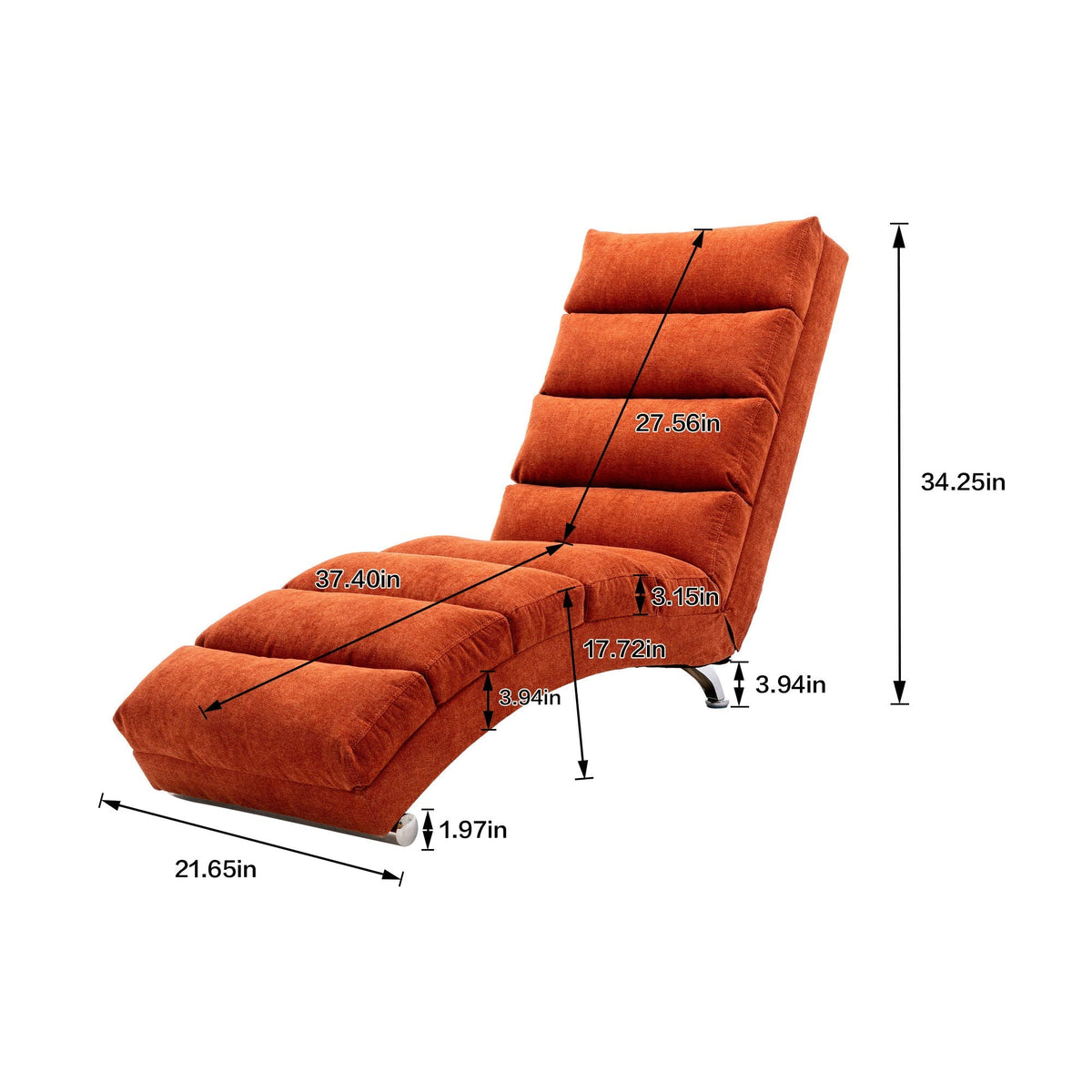 Ergonomic Electric Massage Chaise Lounge with Remote Control - Multiple Colors