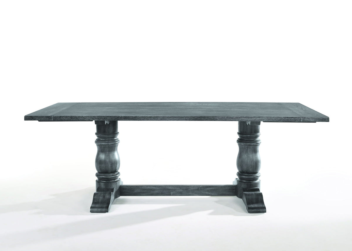 Leventis Weathered Gray Dining Table with Oak Veneer Top - Weathered Gray
