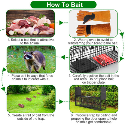 40in Live Animal Trap Cage - Humane Catch & Release
