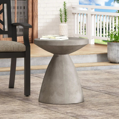 Outdoor/Indoor Lightweight Concrete Side Table