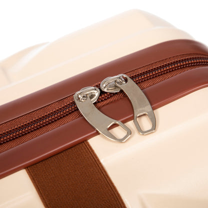 Beige 2-Piece Spinner Luggage Set with Hard Shell - Beige