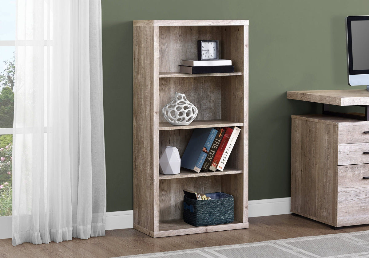 5 Tier Modern Bookcase with Adjustable Shelves - Multiple Colors
