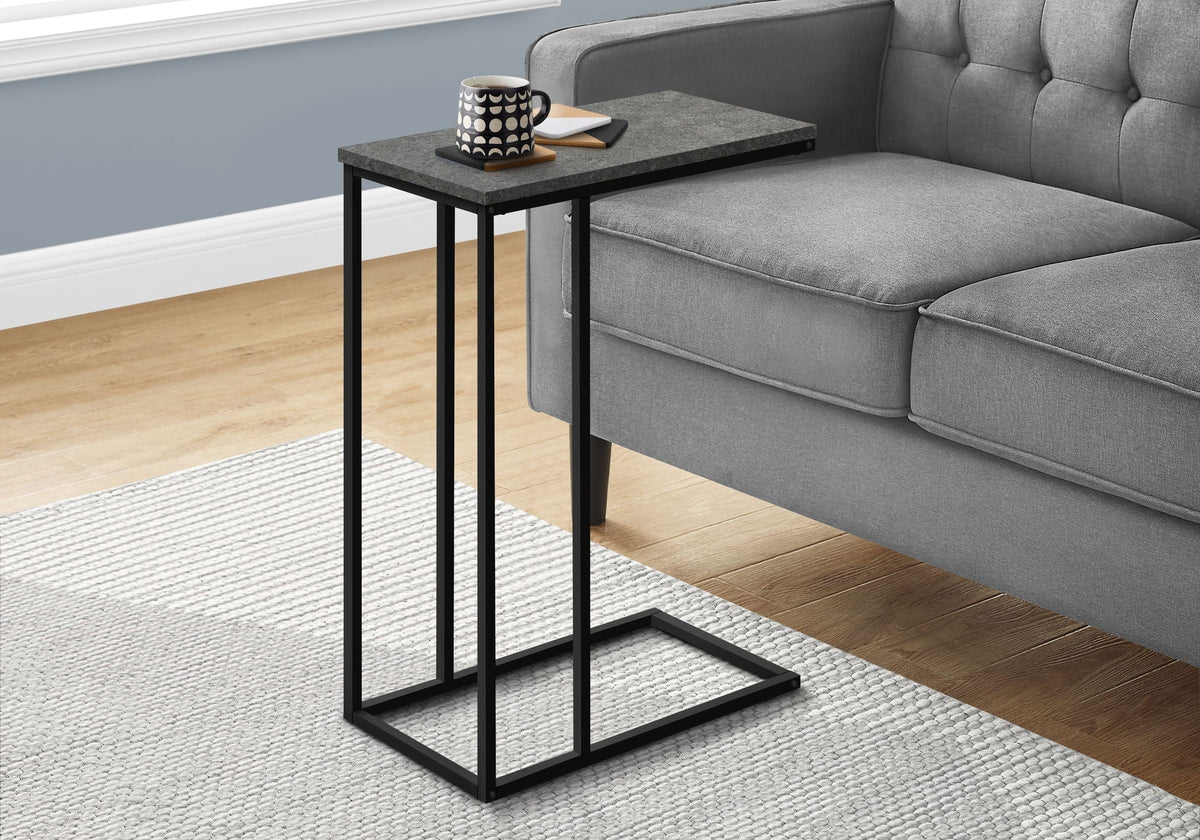 C-Shaped Metal Accent Table with Space-Saving Functionality - Multiple Colors