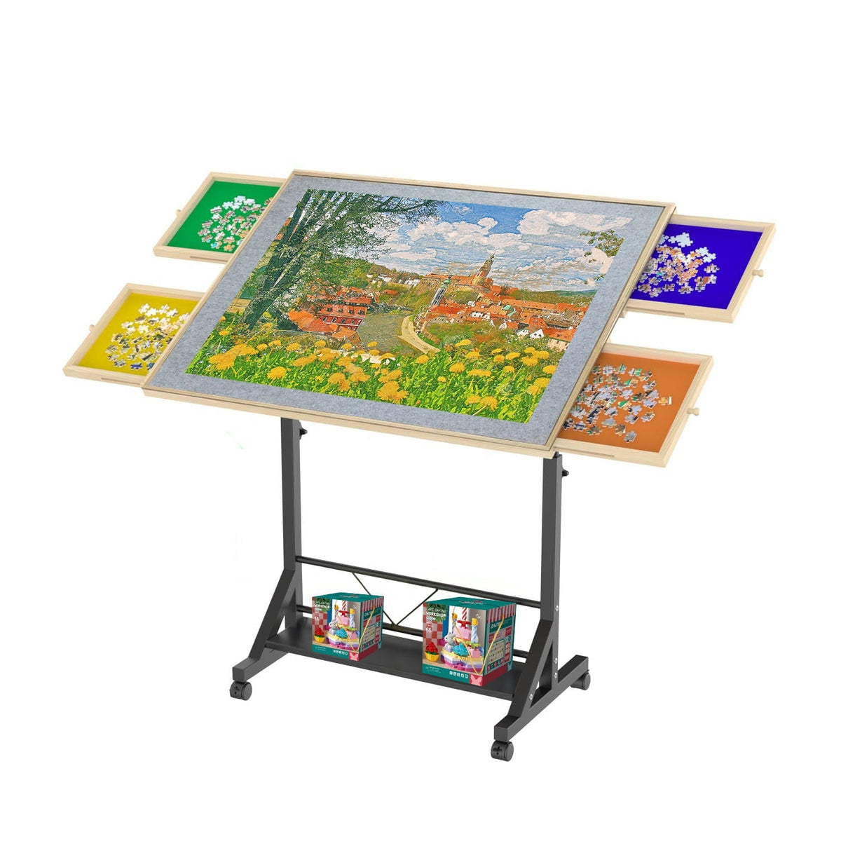 360 Degree Tilting Wooden Puzzle Table