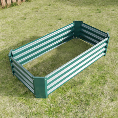 Metal Raised Garden Bed with Anti-Rust Coating - Green